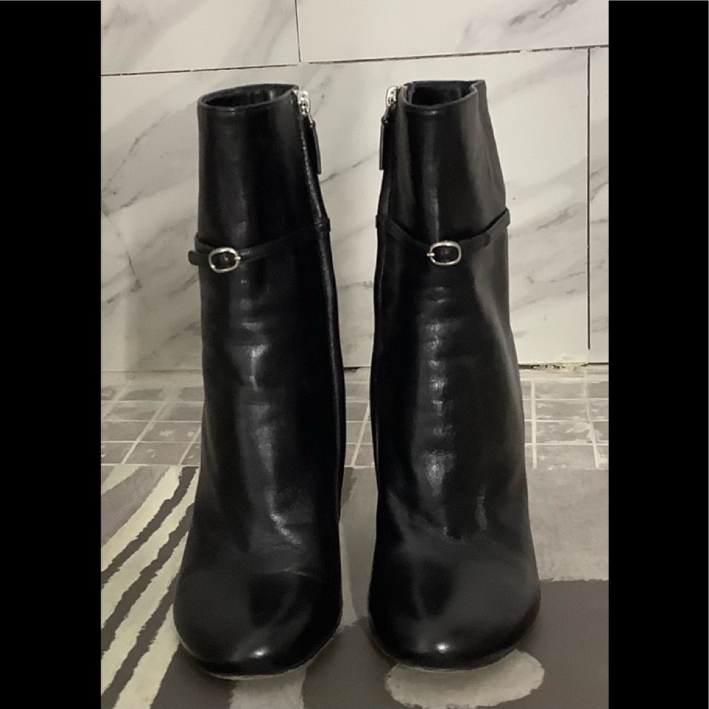DEREK LAM LEATHER MID CALF BOOT SZ 38